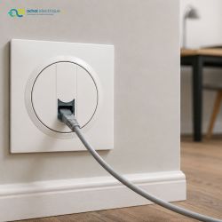 600776 Legrand - Dooxie One Prise RJ45 catégorie 6 FTP livrée avec plaque - Blanc
