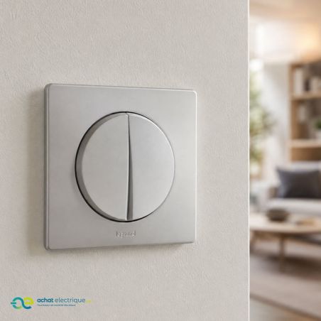 600131 Legrand - Dooxie Transformeur 5 fonctions va-et-vient et poussoir - Aluminium