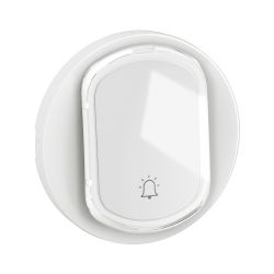 CB5001 Enjoliveur porte étiquette pour mécanisme interrupteur/va-et-vient ou poussoir Legrand Céliane, coloris blanc