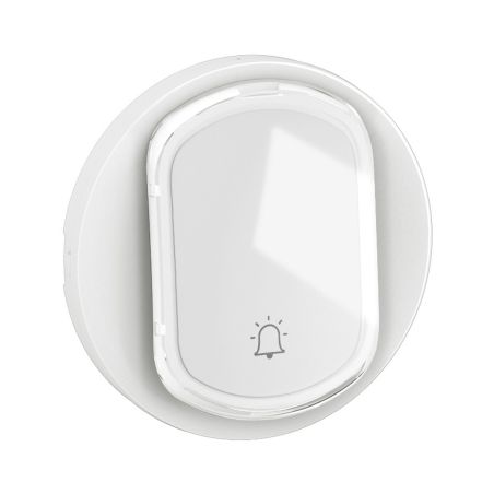 CB5001 Enjoliveur porte étiquette pour mécanisme interrupteur/va-et-vient ou poussoir Legrand Céliane, coloris blanc