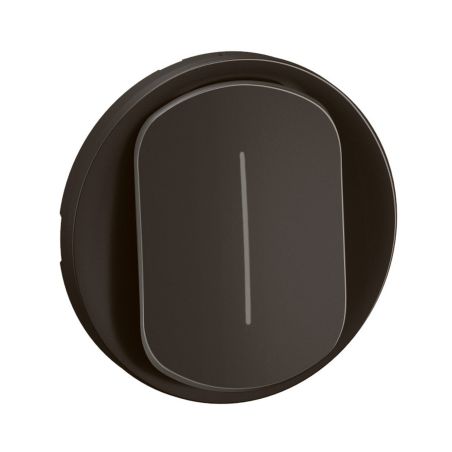 CN0007 Enjoliveur simple pour mécanisme interrupteur/va-et-vient ou poussoir témoin Legrand Céliane, coloris noir