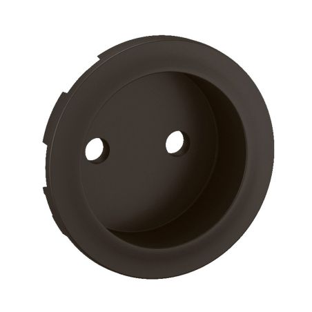 CN0110 Enjoliveurpour mécanisme prise de courant 2P, 16A, 250V Legrand Céliane, coloris noir