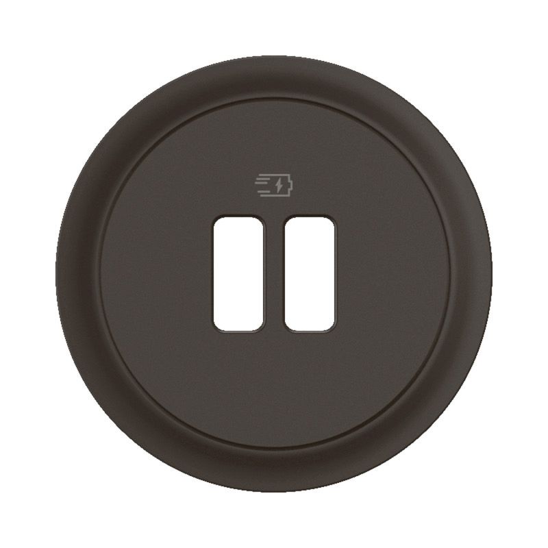CN0154 Enjoliveur pour mécanisme simple ou double chargeur USB Legrand Céliane, coloris noir