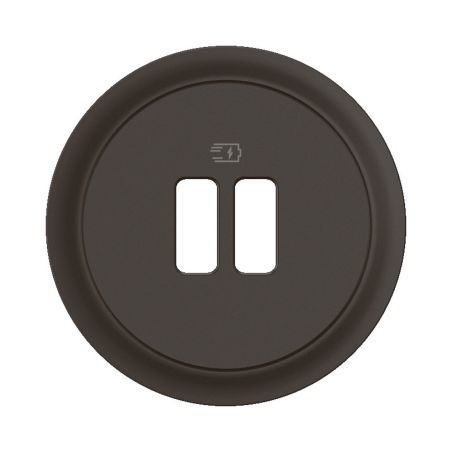 CN0154 Enjoliveur pour mécanisme simple ou double chargeur USB Legrand Céliane, coloris noir