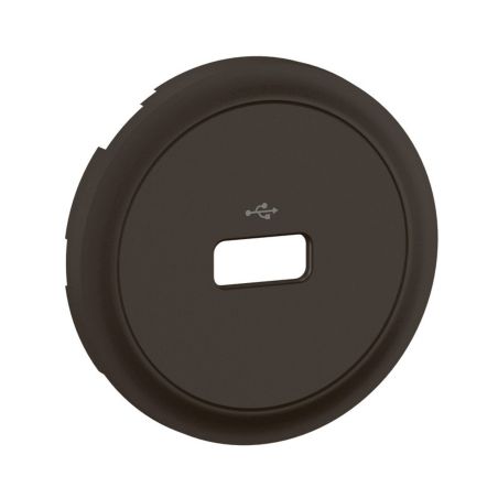 CN0325 Enjoliveur pour prise USB simple Legrand Céliane, coloris noir