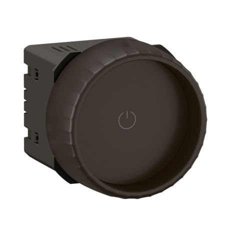 CN0408 Mécanisme variateur Rotary avec ou sans Neutre 200W LED avec enjoliveur Legrand Céliane, coloris noir