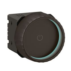 CN0408 Mécanisme variateur Rotary avec ou sans Neutre 200W LED avec enjoliveur Legrand Céliane, coloris noir