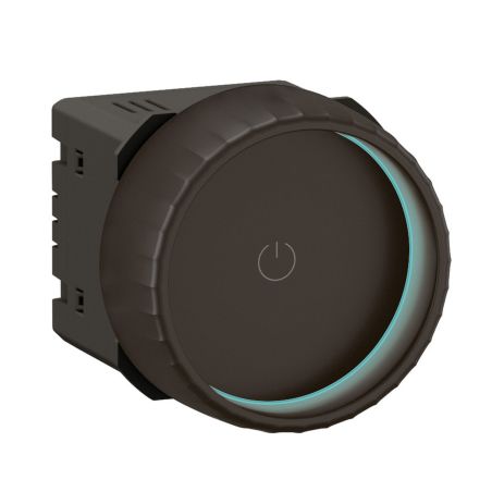 CN0408 Mécanisme variateur Rotary avec ou sans Neutre 200W LED avec enjoliveur Legrand Céliane, coloris noir