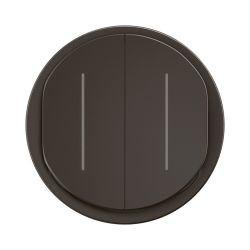 CN2007 Enjoliveur double pour mécanisme interrupteur/va-et-vient ou poussoir témoin Legrand Céliane, coloris noir