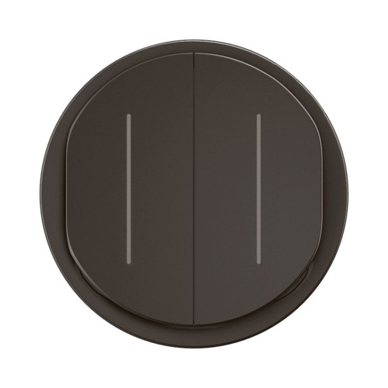 CN2007 Enjoliveur double pour mécanisme interrupteur/va-et-vient ou poussoir témoin Legrand Céliane, coloris noir