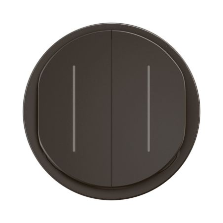 CN2007 Enjoliveur double pour mécanisme interrupteur/va-et-vient ou poussoir témoin Legrand Céliane, coloris noir