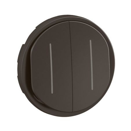 CN2007 Enjoliveur double pour mécanisme interrupteur/va-et-vient ou poussoir témoin Legrand Céliane, coloris noir