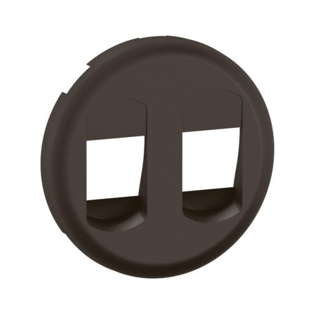 CN2311 Enjoliveur pour mécanisme prise haut-parleurs à poussette, Double Legrand Céliane, coloris noir