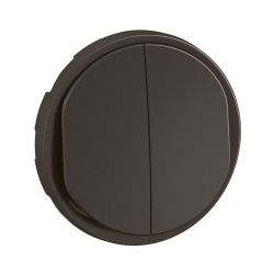 CN3001 Enjoliveur double pour mécanisme interrupteur/va-et-vient ou poussoir lumineux Legrand Céliane, coloris noir