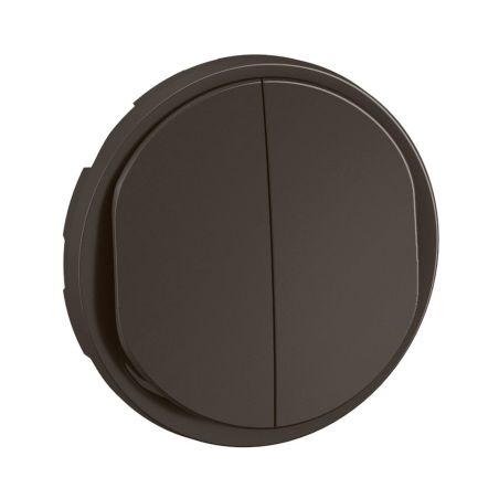 CN3001 Enjoliveur double pour mécanisme interrupteur/va-et-vient ou poussoir lumineux Legrand Céliane, coloris noir