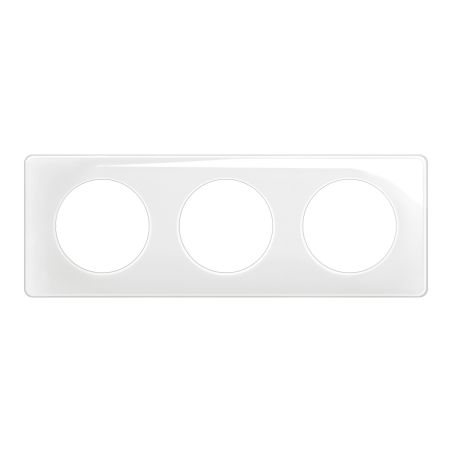 CP0003 Plaque de finition triple Legrand Céliane, coloris blanc émaillé
