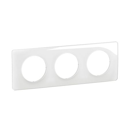 CP0003 Plaque de finition triple Legrand Céliane, coloris blanc émaillé