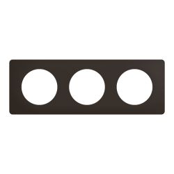 CP0103 Plaque de finition triple Legrand Céliane, coloris noir mat