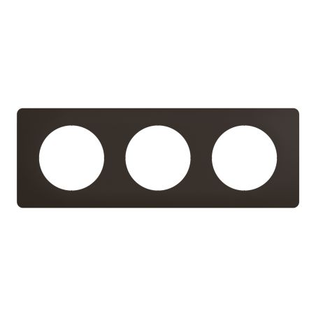 CP0103 Plaque de finition triple Legrand Céliane, coloris noir mat