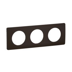 CP0103 Plaque de finition triple Legrand Céliane, coloris noir mat