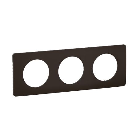 CP0103 Plaque de finition triple Legrand Céliane, coloris noir mat