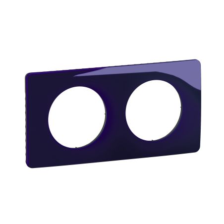 CP0302 Plaque de finition double Legrand Céliane, coloris bleu four