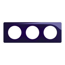 CP0303 Plaque de finition triple Legrand Céliane, coloris bleu four