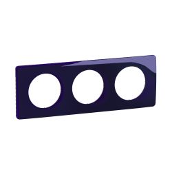 CP0303 Plaque de finition triple Legrand Céliane, coloris bleu four