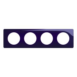 CP0304 Plaque de finition quadruple Legrand Céliane, coloris bleu four