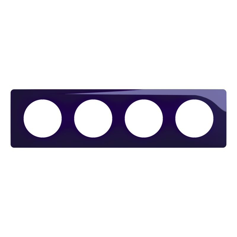 CP0304 Plaque de finition quadruple Legrand Céliane, coloris bleu four