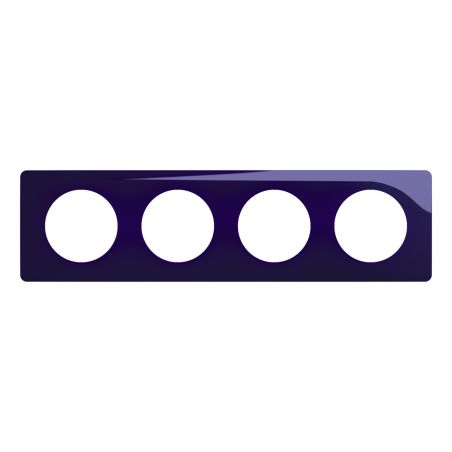 CP0304 Plaque de finition quadruple Legrand Céliane, coloris bleu four