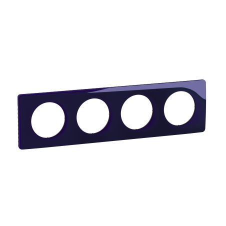 CP0304 Plaque de finition quadruple Legrand Céliane, coloris bleu four
