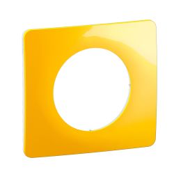 CP0401 Plaque de finition simple Legrand Céliane, coloris jaune safran