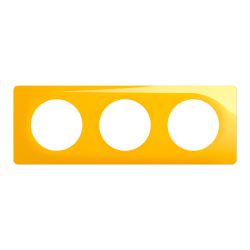 CP0403 Plaque de finition triple Legrand Céliane, coloris jaune safran