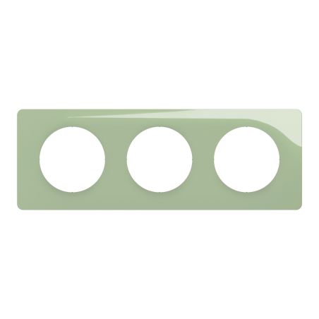 CP0503 Plaque de finition triple Legrand Céliane, coloris vert celadon