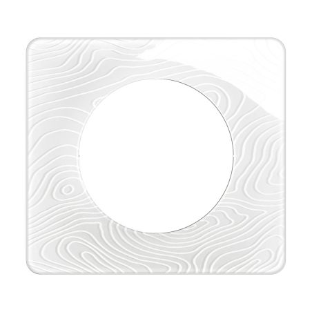 CP0601 Plaque de finition simple Legrand Céliane, coloris blanc relief