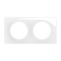 CP0602 Plaque de finition double Legrand Céliane, coloris blanc relief
