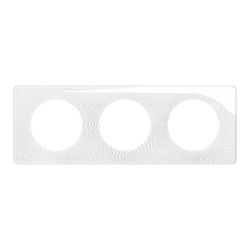 CP0603 Plaque de finition triple Legrand Céliane, coloris blanc relief