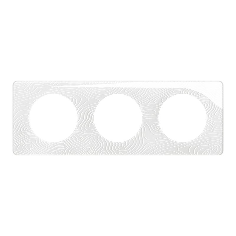 CP0603 Plaque de finition triple Legrand Céliane, coloris blanc relief