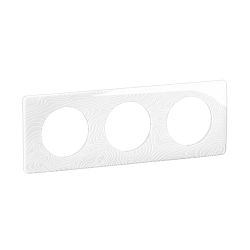 CP0603 Plaque de finition triple Legrand Céliane, coloris blanc relief