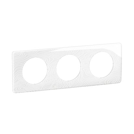 CP0603 Plaque de finition triple Legrand Céliane, coloris blanc relief