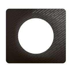 CP0701 Plaque de finition simple Legrand Céliane, coloris noir météore