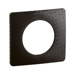 CP0701 Plaque de finition simple Legrand Céliane, coloris noir météore