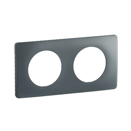 CP0902 Plaque de finition double Legrand Céliane, coloris bleu orange