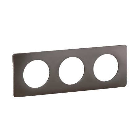 CP1003 Plaque de finition triple Legrand Céliane, coloris gris cendre