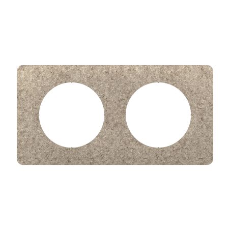 CP1502 Plaque de finition double Legrand Céliane, coloris feutre