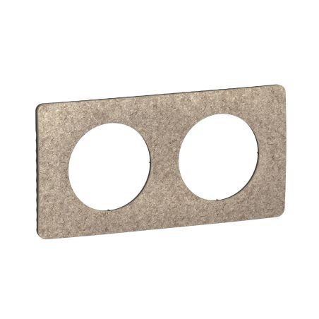 CP1502 Plaque de finition double Legrand Céliane, coloris feutre