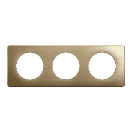 CP1603 Plaque de finition triple Legrand Céliane, coloris bronze satiné