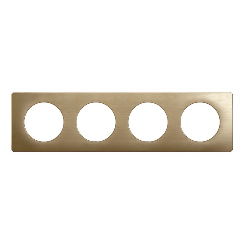 CP1604 Plaque de finition quadruple Legrand Céliane, coloris bronze satiné