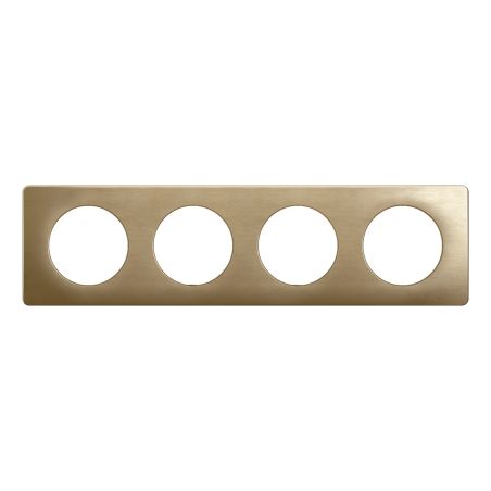 CP1604 Plaque de finition quadruple Legrand Céliane, coloris bronze satiné